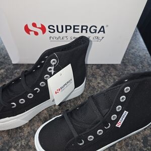 Superga Black High-Top Sneakers